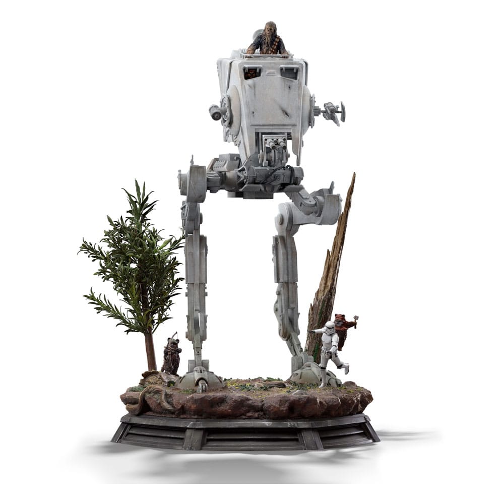 Star Wars Demi Art Scale Statue 1/20 AT ST and Chewbacca Iron Studios