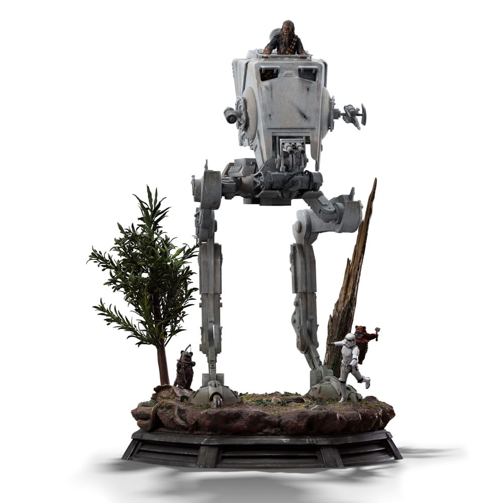 Star Wars Demi Art Scale Statue 1/20 AT ST and Chewbacca Iron Studios