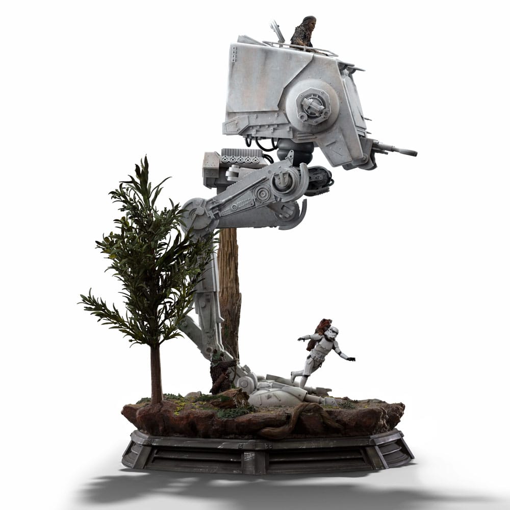Star Wars Demi Art Scale Statue 1/20 AT ST and Chewbacca Iron Studios