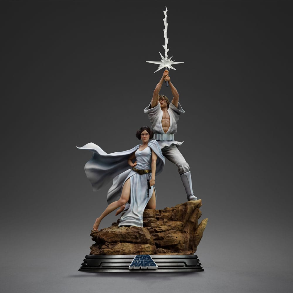 Star Wars Deluxe Art Scale Statue Luke and Leia Iron Studios