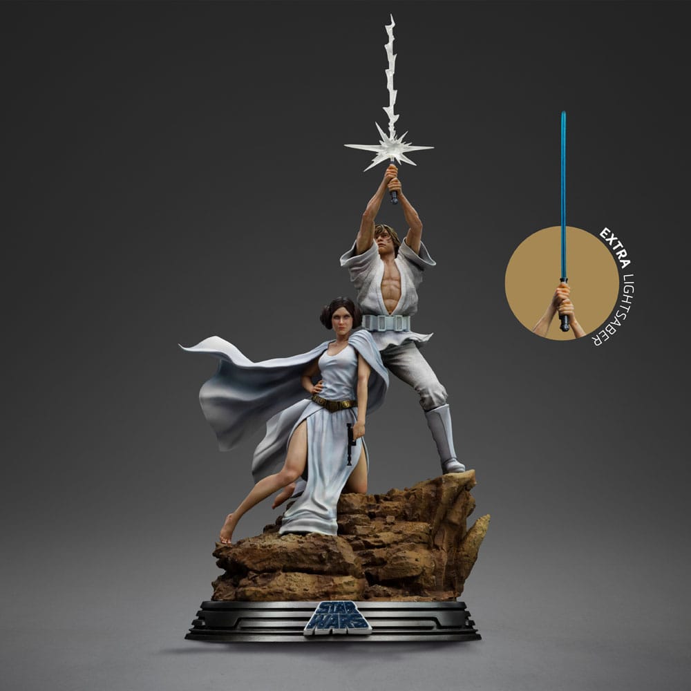 Star Wars Deluxe Art Scale Statue Luke and Leia Iron Studios