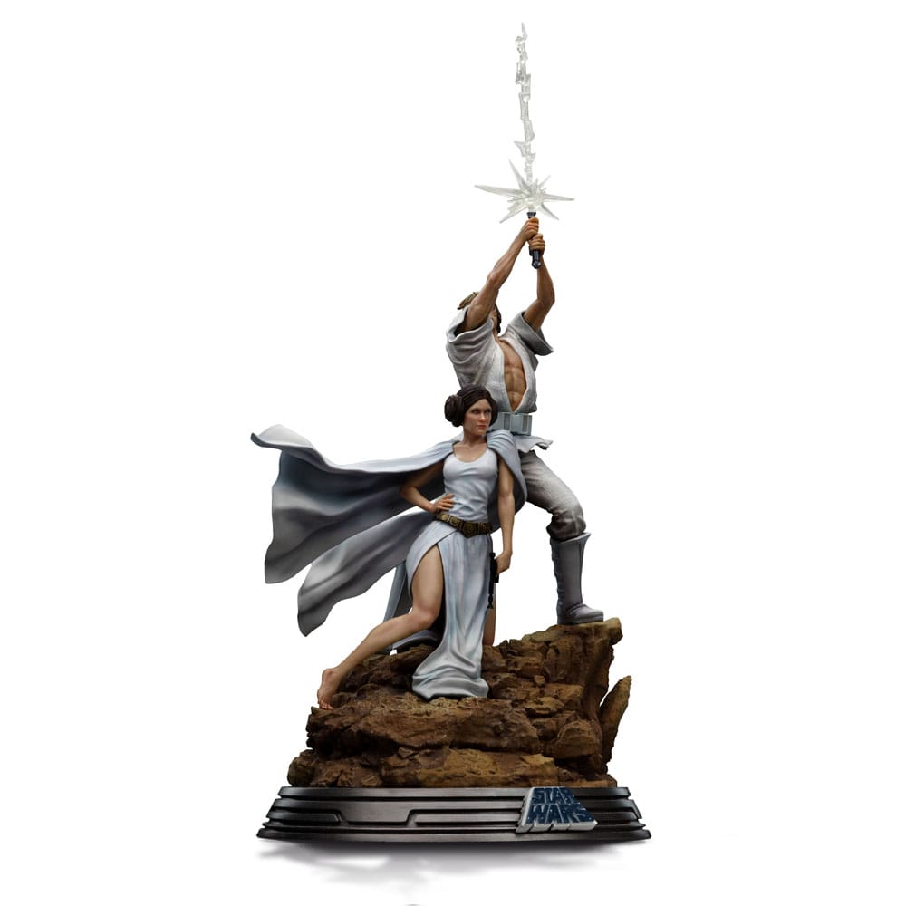 Star Wars Deluxe Art Scale Statue Luke and Leia Iron Studios