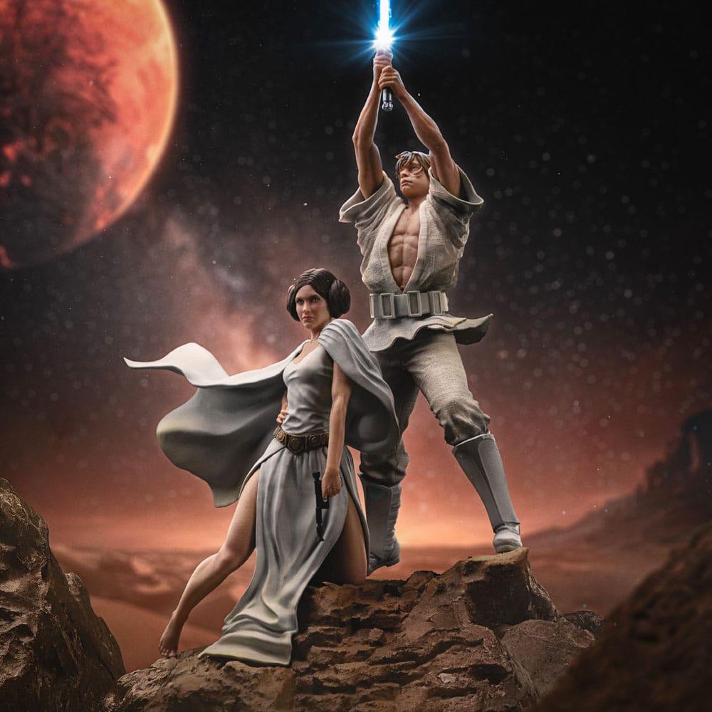 Star Wars Deluxe Art Scale Statue Luke and Leia Iron Studios