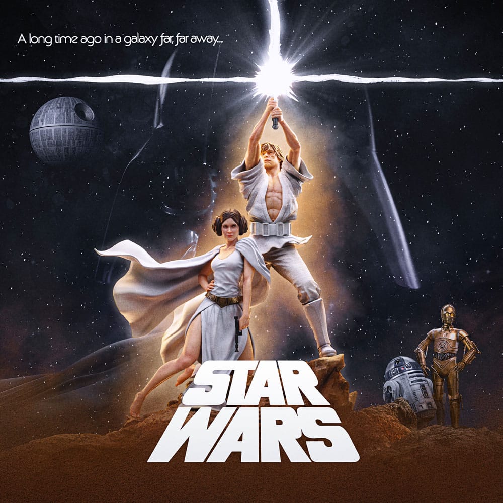 Star Wars Deluxe Art Scale Statue Luke and Leia Iron Studios