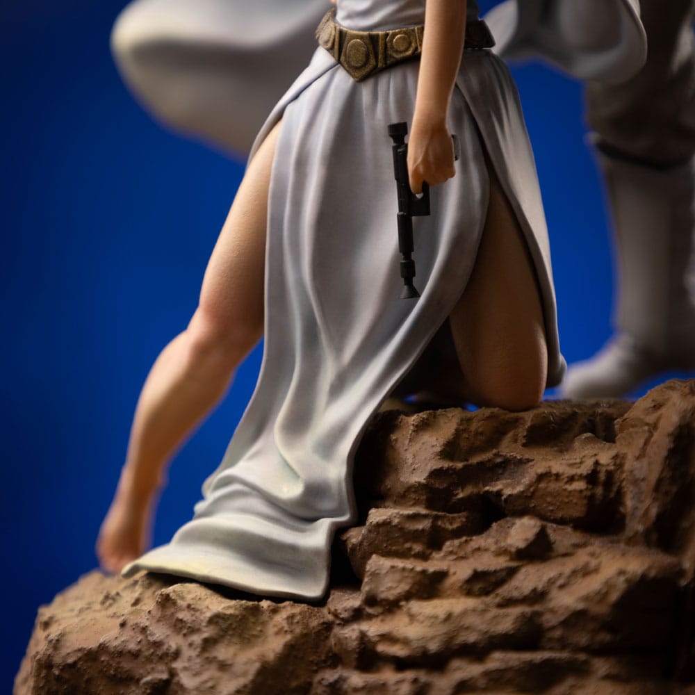 Star Wars Deluxe Art Scale Statue Luke and Leia Iron Studios