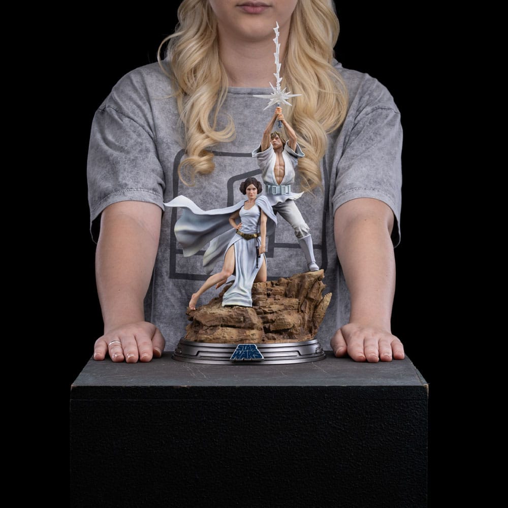 Star Wars Deluxe Art Scale Statue Luke and Leia Iron Studios