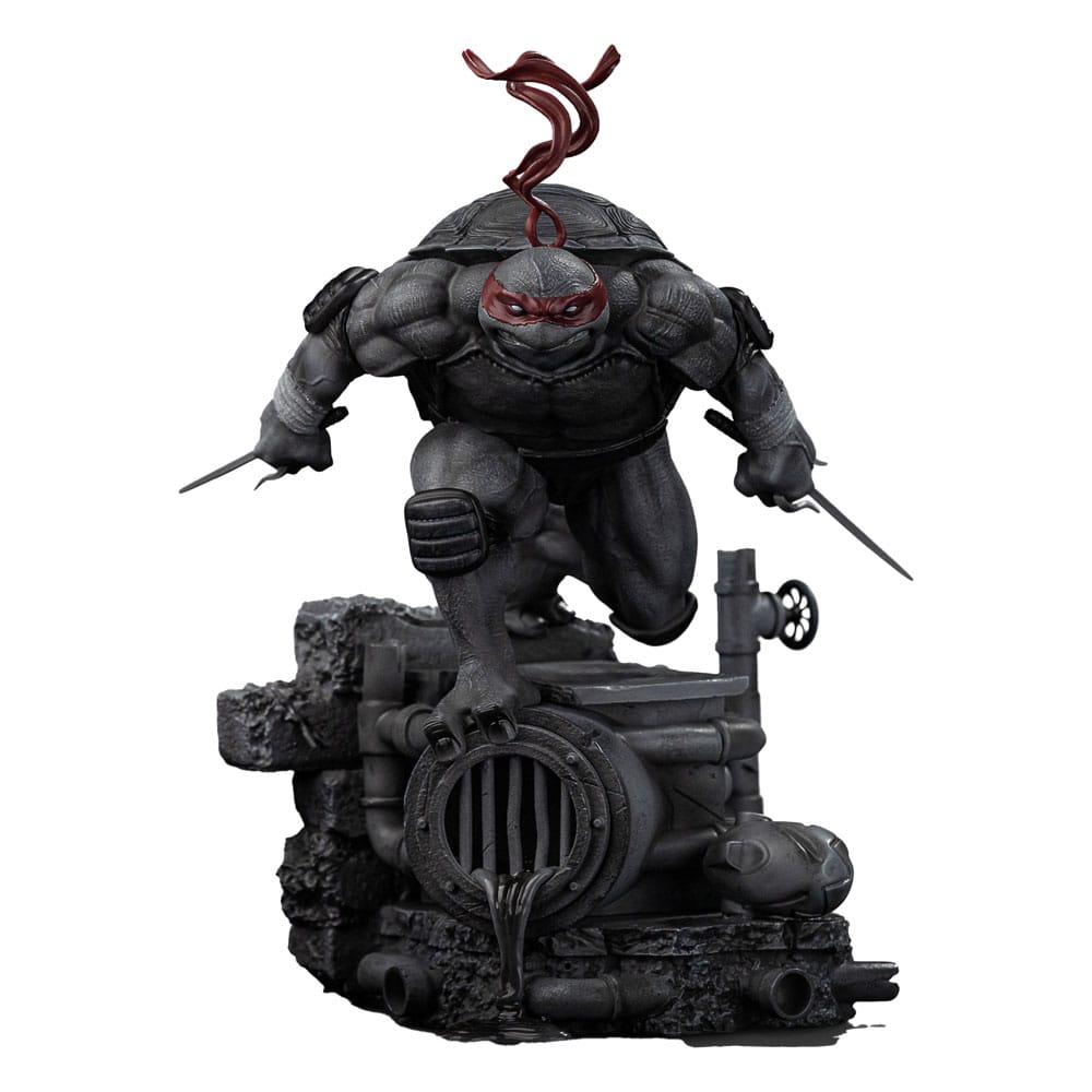 Teenage Mutant Ninja Turtles Art Scale Statue Raphael Black and White Variant heo exclusive Iron Studios