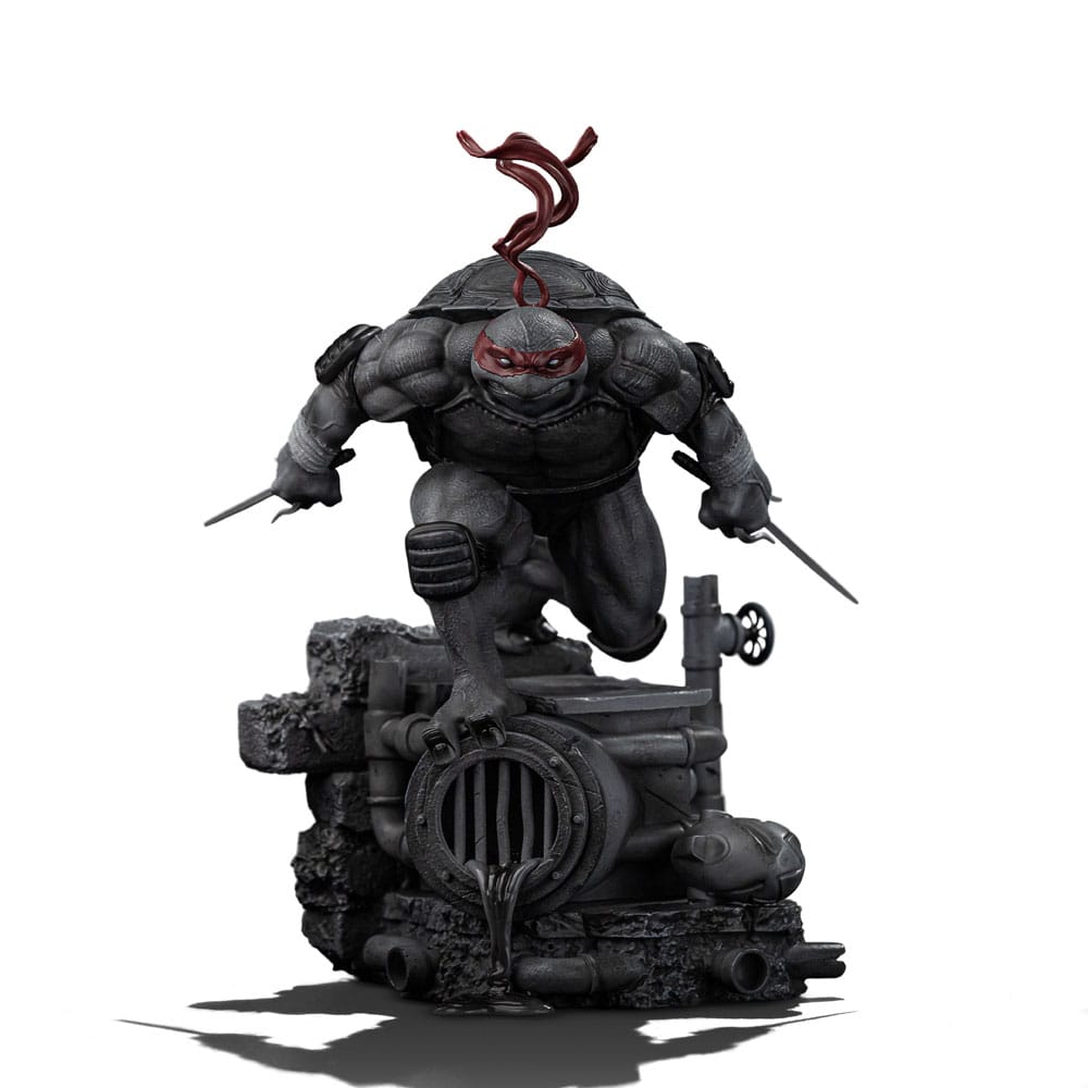 Teenage Mutant Ninja Turtles Art Scale Statue Raphael Black and White Variant heo exclusive Iron Studios