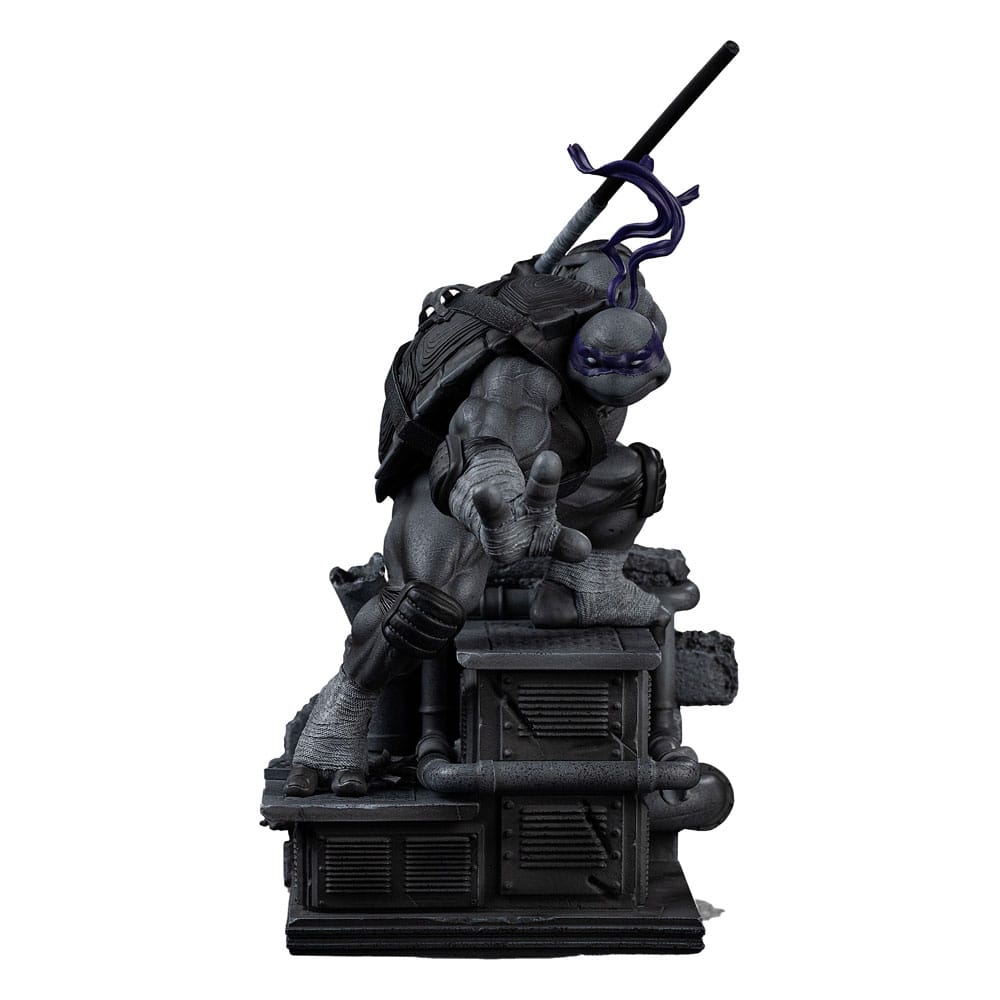 Teenage Mutant Ninja Turtles Art Scale Statue Donatello Black and White Variant heo exclusive Iron Studios
