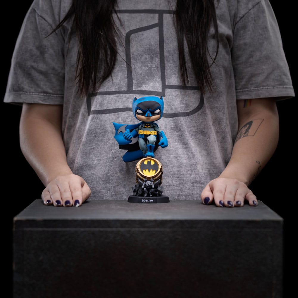 Batman Mini Co. Batman on Bat Signal Blue Variant Iron Studios
