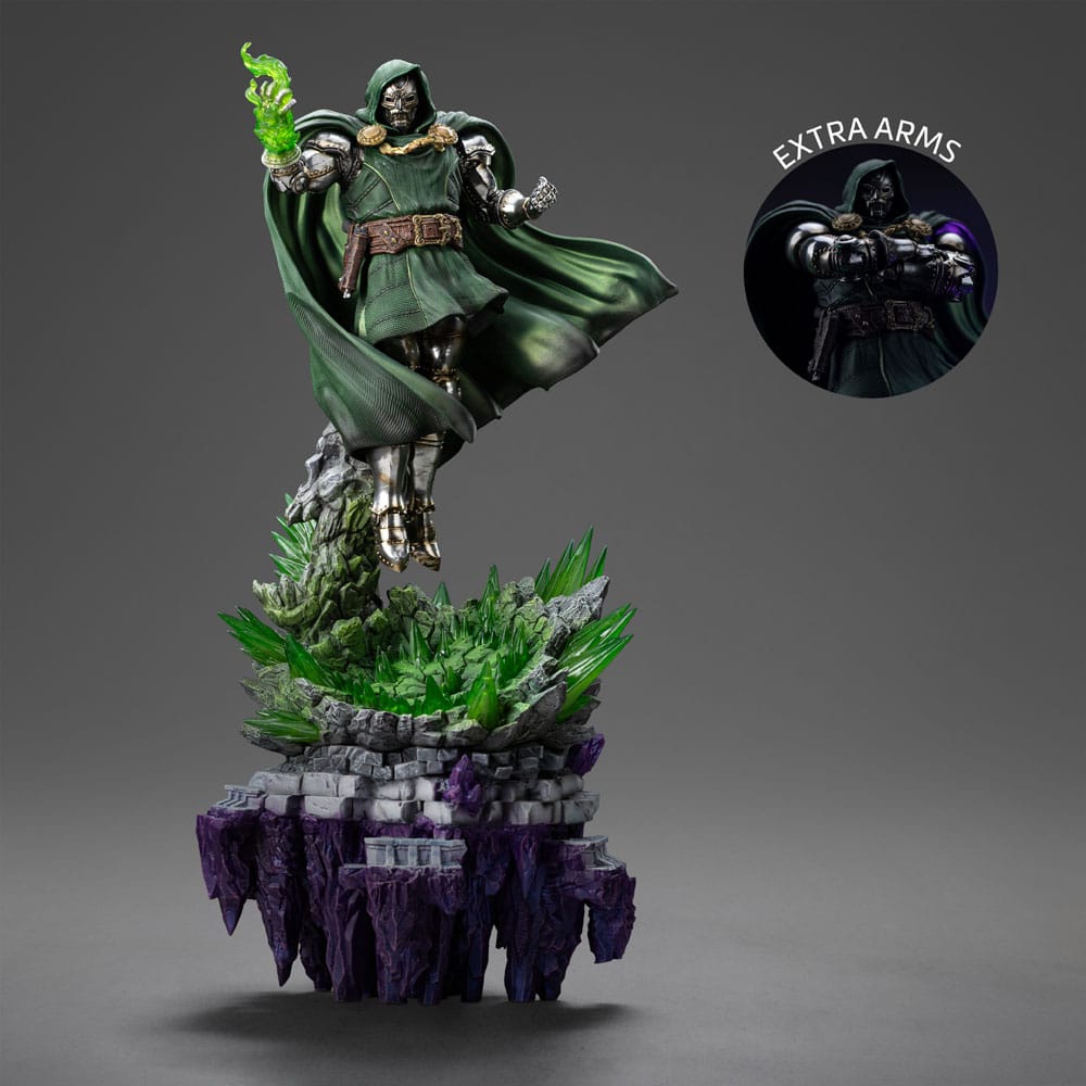 The Infinity Gauntlet Marvel Legends Diorama Statue Doctor Doom Deluxe Edition Iron Studios