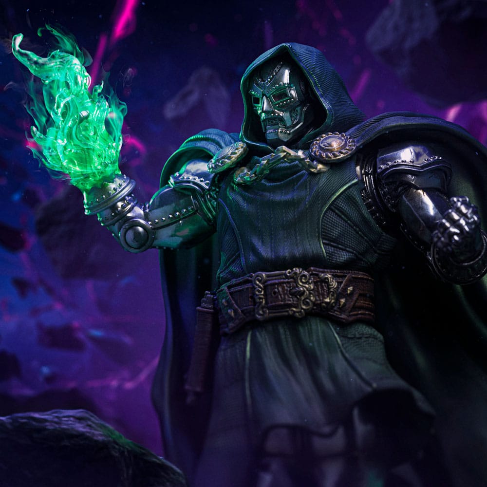 The Infinity Gauntlet Marvel Legends Diorama Statue Doctor Doom Deluxe Edition Iron Studios
