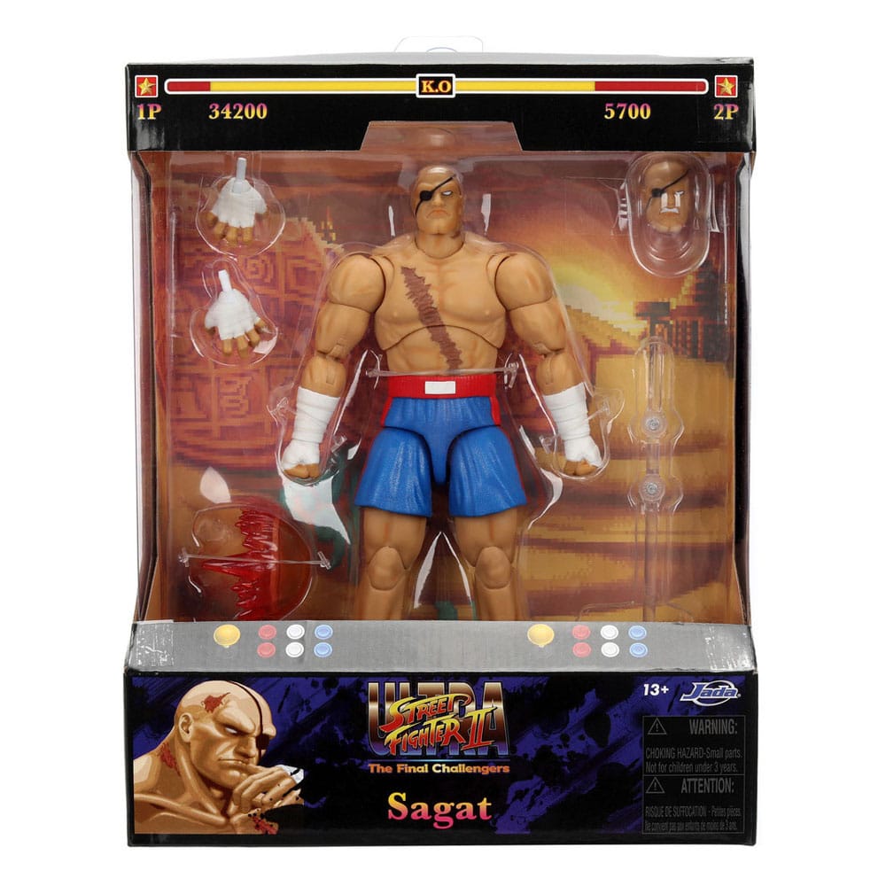 Ultra Street Fighter II The Final Challengers Action Figure 1/12 Sagat Jada Toys