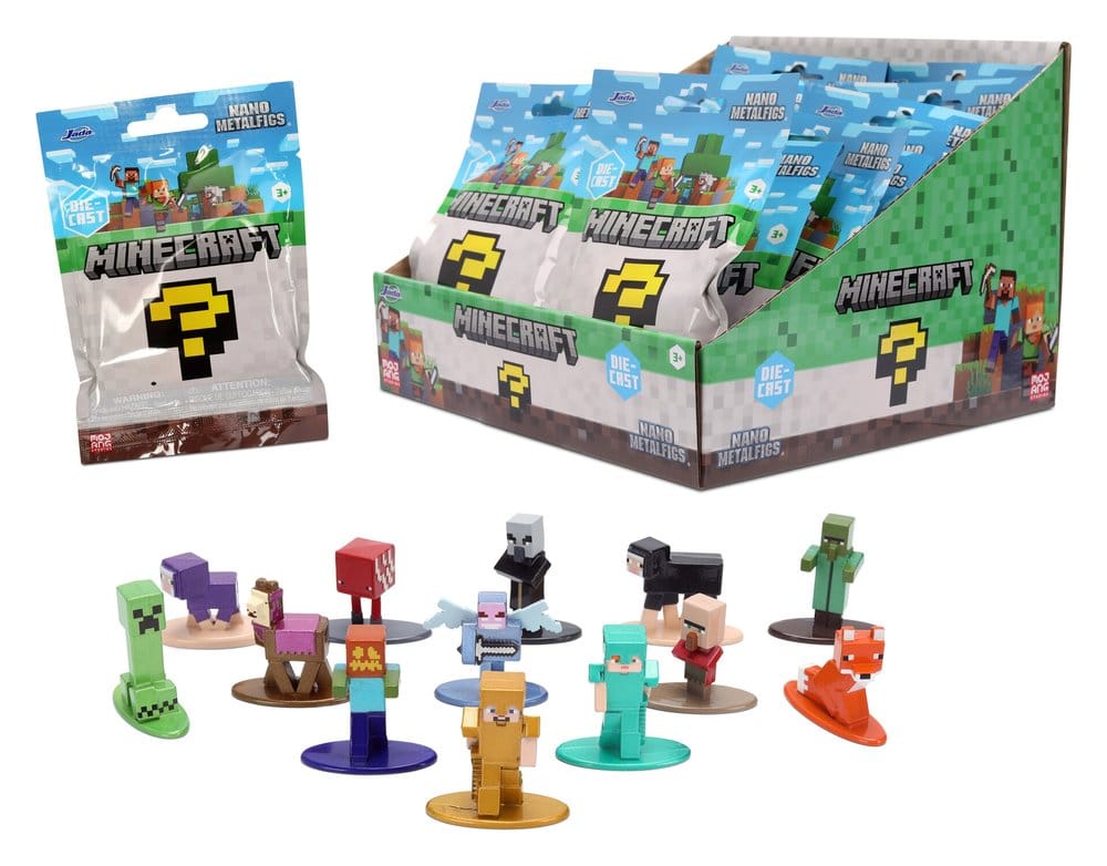 Minecraft Nanofigs Mini Figures Blind Box Display 24 Jada Toys
