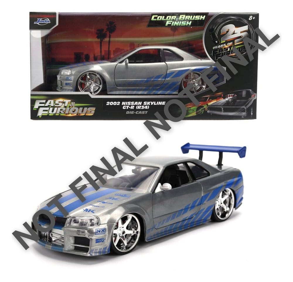 Fast & Furious Diecast Vehicle 1 24 Anniversary Nissan Skyline Jada Toys