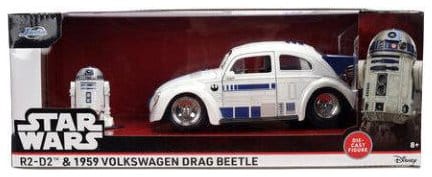 Star Wars Diecast Model 1 24 R2 D2 1959 VW Drag Beetle Jada Toys