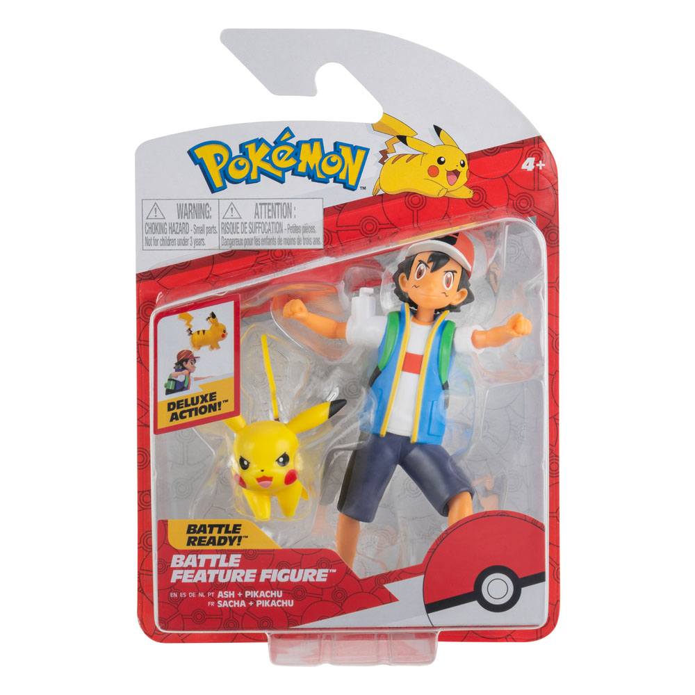 Pokémon Battle Feature Figures Ash & Pikachu Jazwares