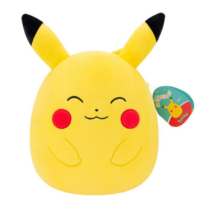Pokémon Squishmallows Plush Figure Happy Pikachu Jazwares