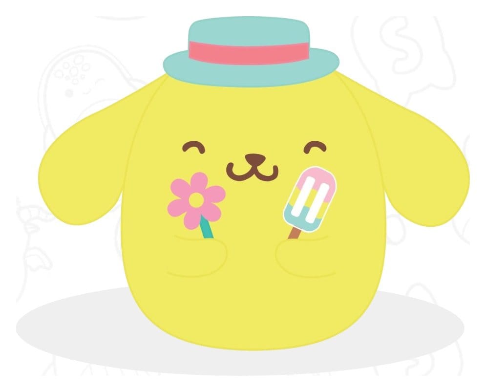 Sanrio Squishmallow Plush Figure Hello Kitty and Friends Seize the Moment Pompompurin Popsicle Jazwares