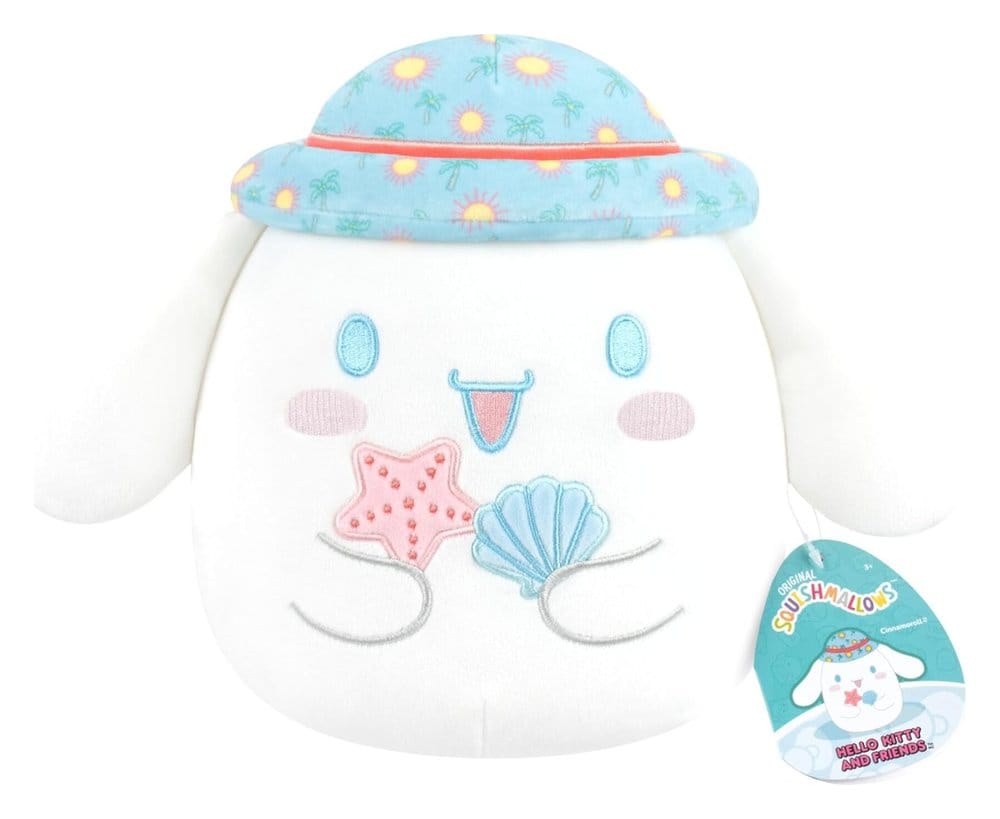 Sanrio Squishmallow Plush Figure Hello Kitty and Friends Seize the Moment Cinnamoroll Hat Jazwares