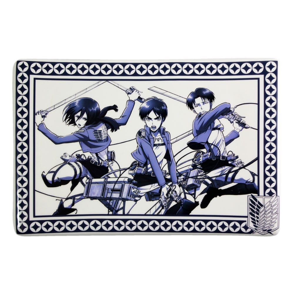 Attack on Titan Ceramic Sushi Set with Chopsticks Just Funky