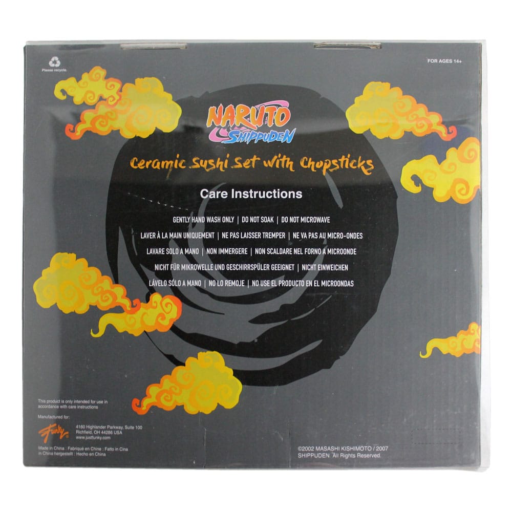 Naruto Shippuden Ceramic Sushi Set with Chopsticks Naruto Just Funky