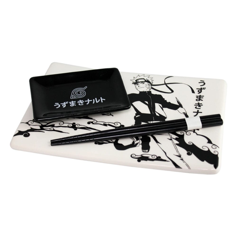 Naruto Shippuden Ceramic Sushi Set with Chopsticks Naruto Just Funky
