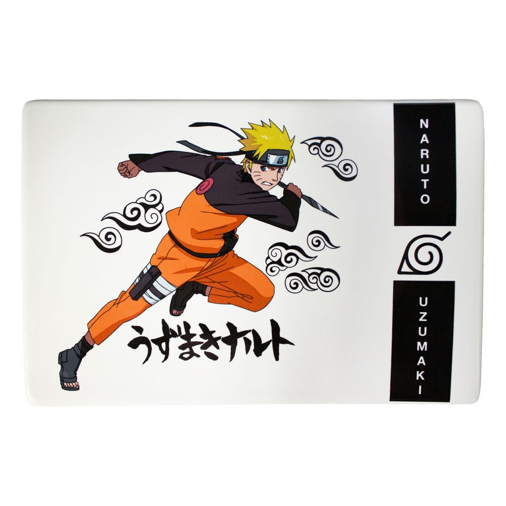 Naruto Shippuden Ceramic Sushi Set with Chopsticks Naruto Uzumaki Just Funky