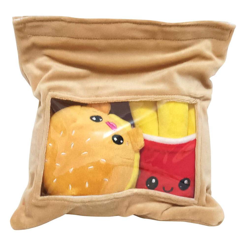 Yummis Together Plush Figures 2 Pack Burger & Fries in Take Away Bag Joy Toy (IT)