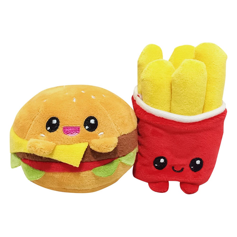 Yummis Together Plush Figures 2 Pack Burger & Fries in Take Away Bag Joy Toy (IT)