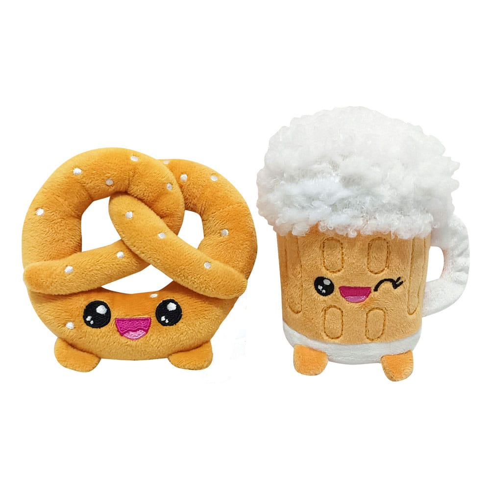 Yummis Together Plush Figures 2 Pack Pretzel & Beer in Take Away Bag Joy Toy (IT)