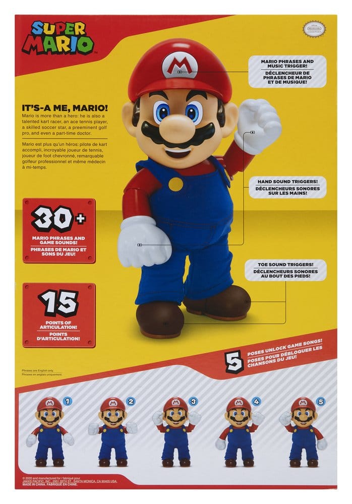 Super Mario Talking Action Figure It's A Me! Mario Jakks Pacific
