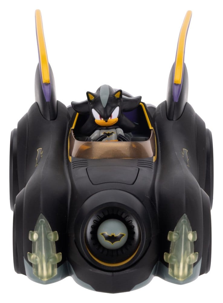 DC x Sonic The Hedgehog Action Figure with Vehicle Shadow Batman & Batmobile Jakks Pacific