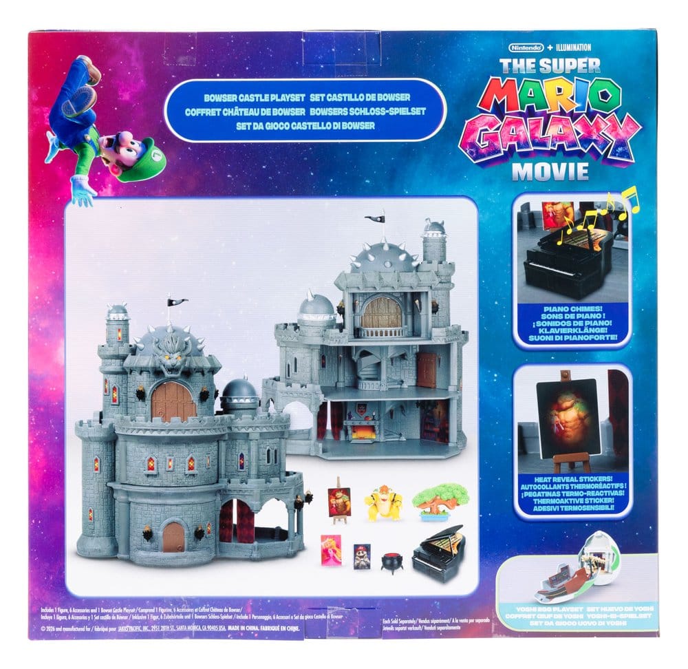 The Super Mario Galaxy Movie Deluxe Playset with 1 Mini Figure Bowser Castle Jakks Pacific