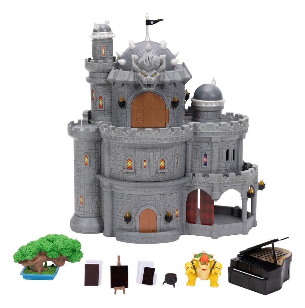 The Super Mario Galaxy Movie Deluxe Playset with 1 Mini Figure Bowser Castle Jakks Pacific