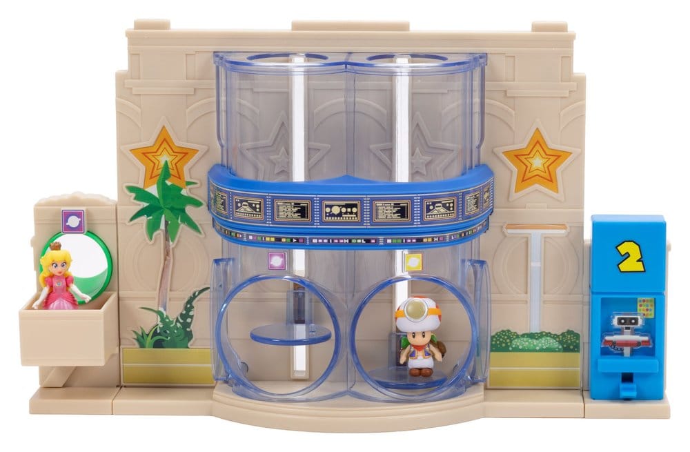 The Super Mario Galaxy Movie Diorama with 2 Mini Figures Gateway Galaxy Jakks Pacific