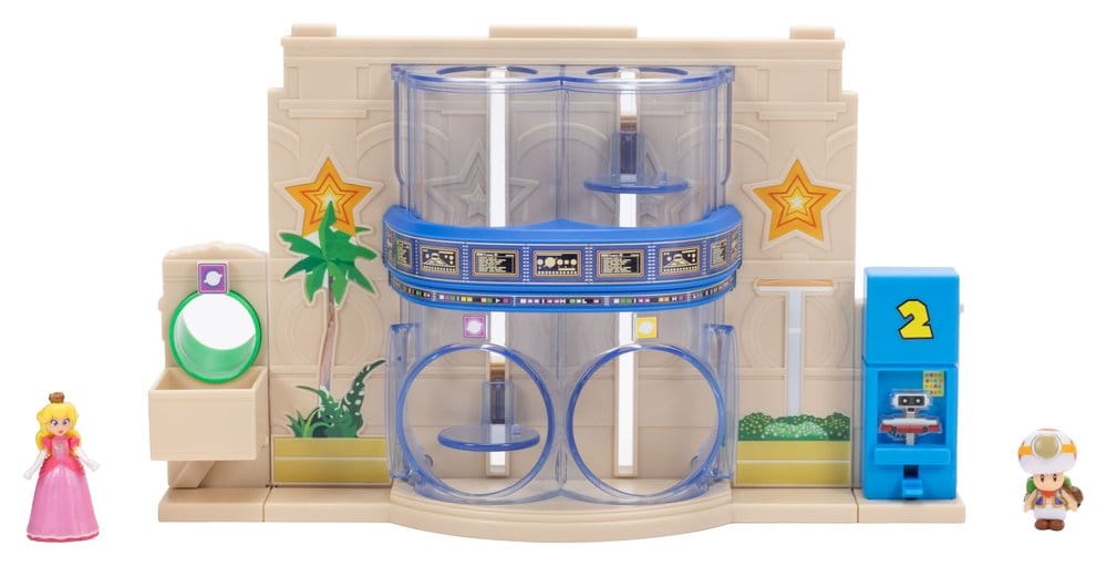 The Super Mario Galaxy Movie Diorama with 2 Mini Figures Gateway Galaxy Jakks Pacific