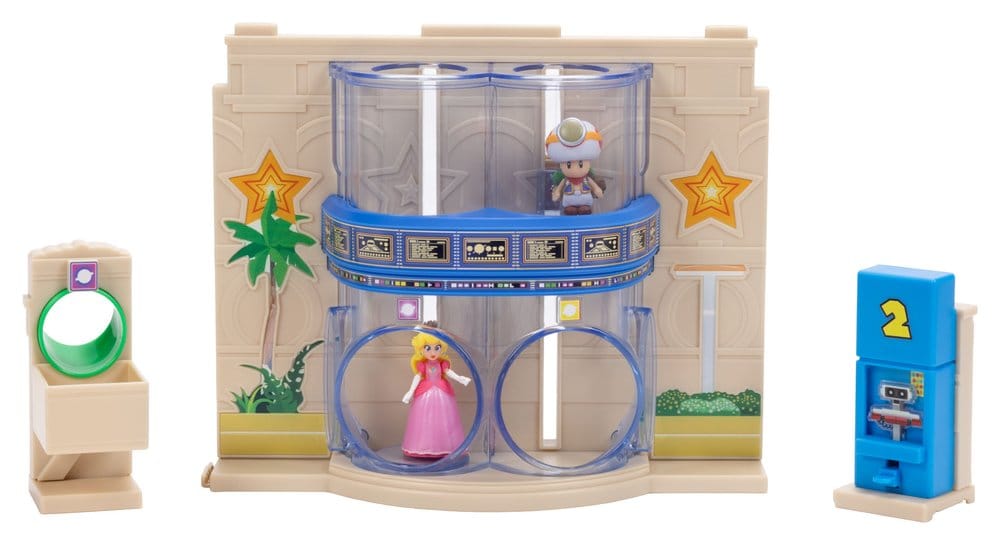 The Super Mario Galaxy Movie Diorama with 2 Mini Figures Gateway Galaxy Jakks Pacific