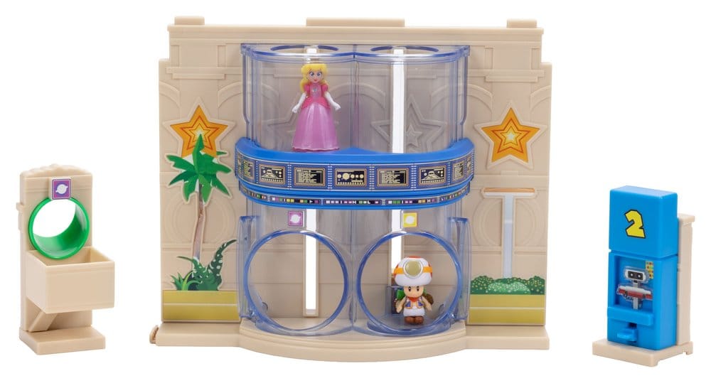 The Super Mario Galaxy Movie Diorama with 2 Mini Figures Gateway Galaxy Jakks Pacific