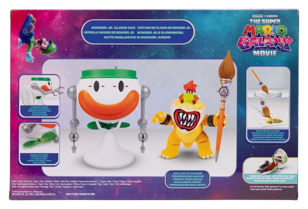 The Super Mario Galaxy Movie Action Figure Bowser Jr. with Clown Car Jakks Pacific