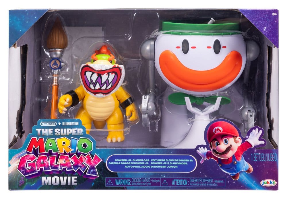 The Super Mario Galaxy Movie Action Figure Bowser Jr. with Clown Car Jakks Pacific