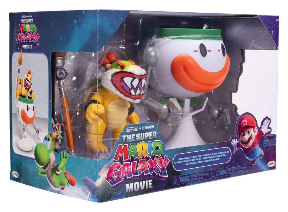 The Super Mario Galaxy Movie Action Figure Bowser Jr. with Clown Car Jakks Pacific