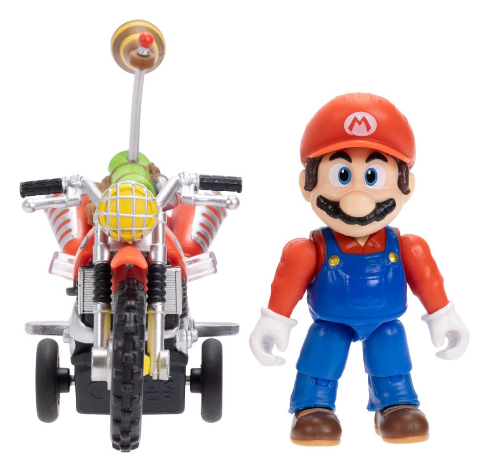 The Super Mario Galaxy Movie Action Figure with Pull Back Motorcycle Mario Jakks Pacific