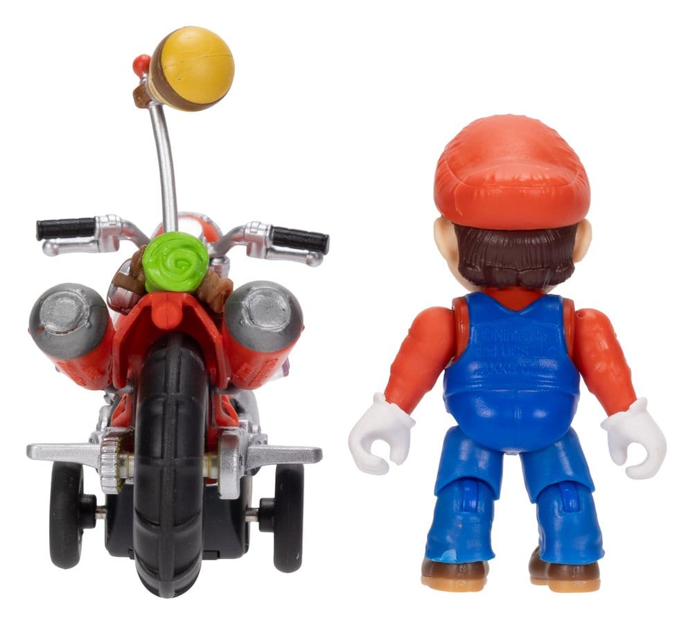 The Super Mario Galaxy Movie Action Figure with Pull Back Motorcycle Mario Jakks Pacific