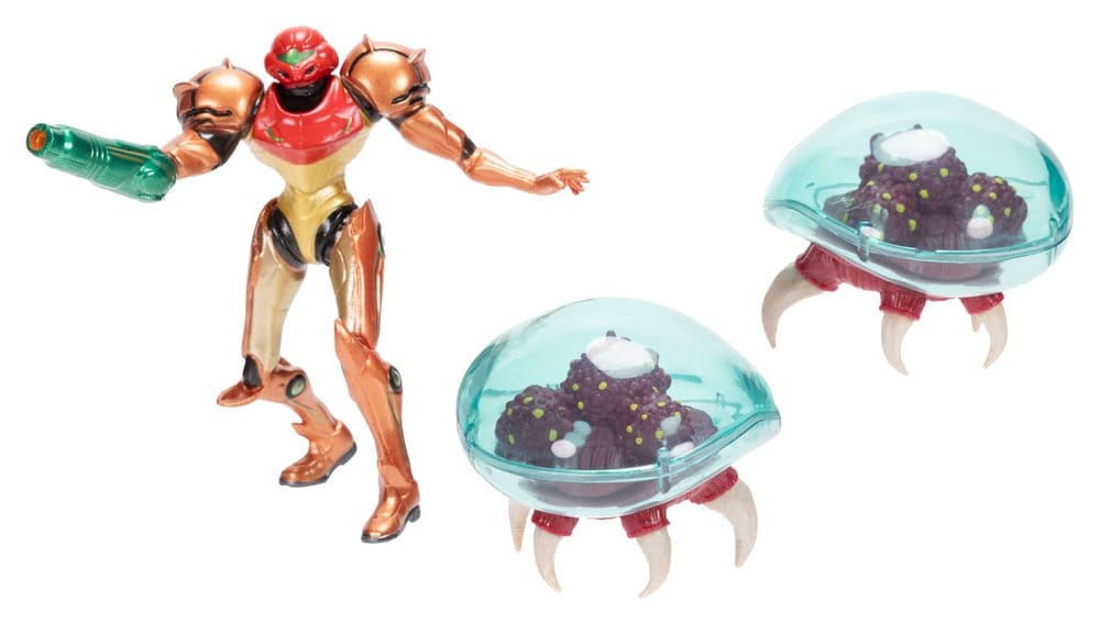 World of Nintendo Metroid Mini Figure 3 Pack Samus Bounty Hunter Jakks Pacific