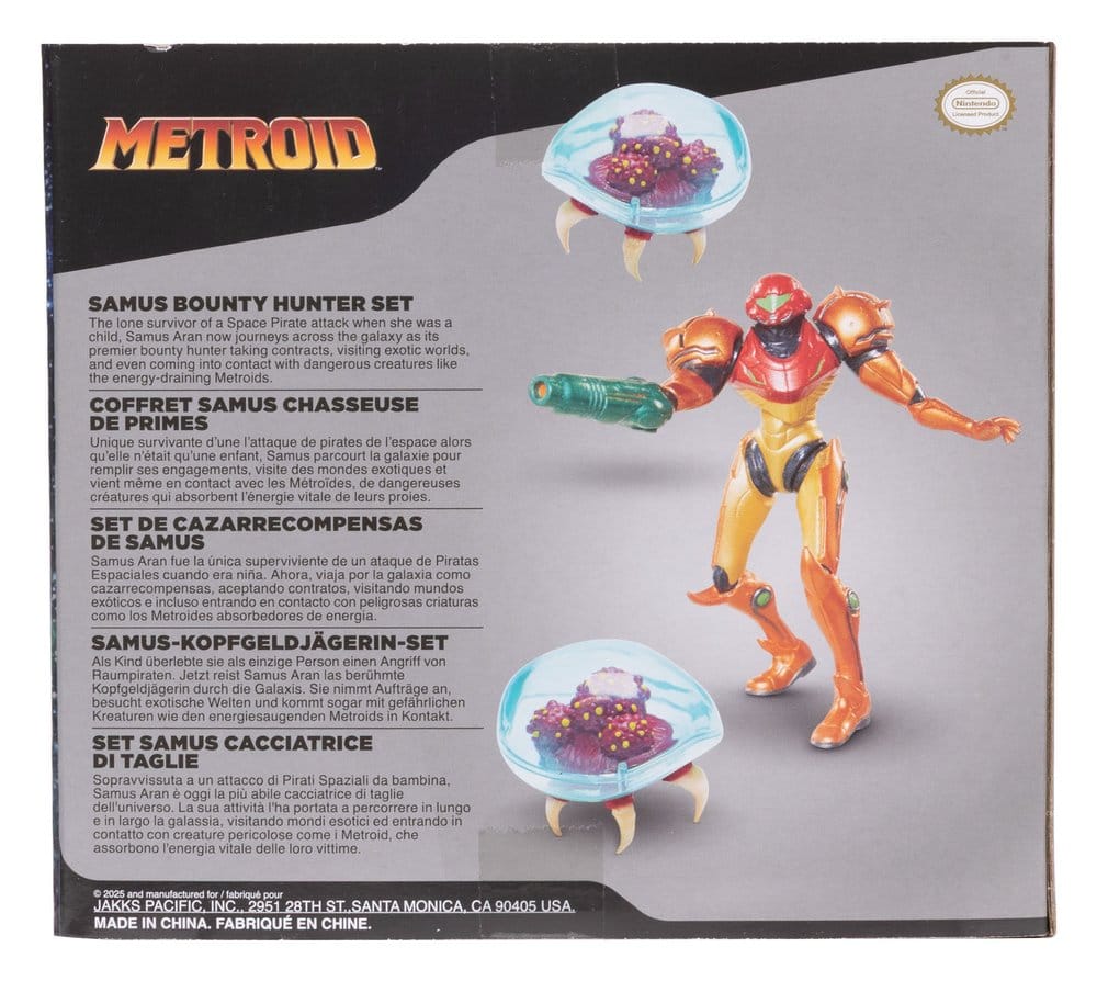 World of Nintendo Metroid Mini Figure 3 Pack Samus Bounty Hunter Jakks Pacific
