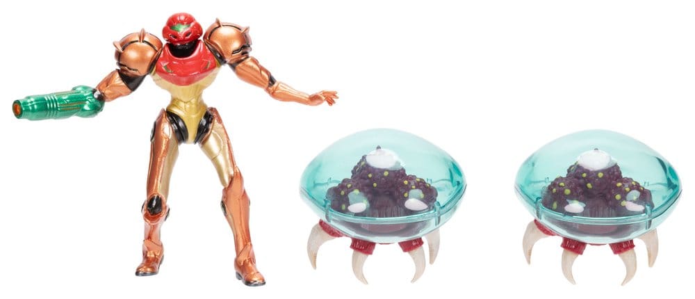 World of Nintendo Metroid Mini Figure 3 Pack Samus Bounty Hunter Jakks Pacific