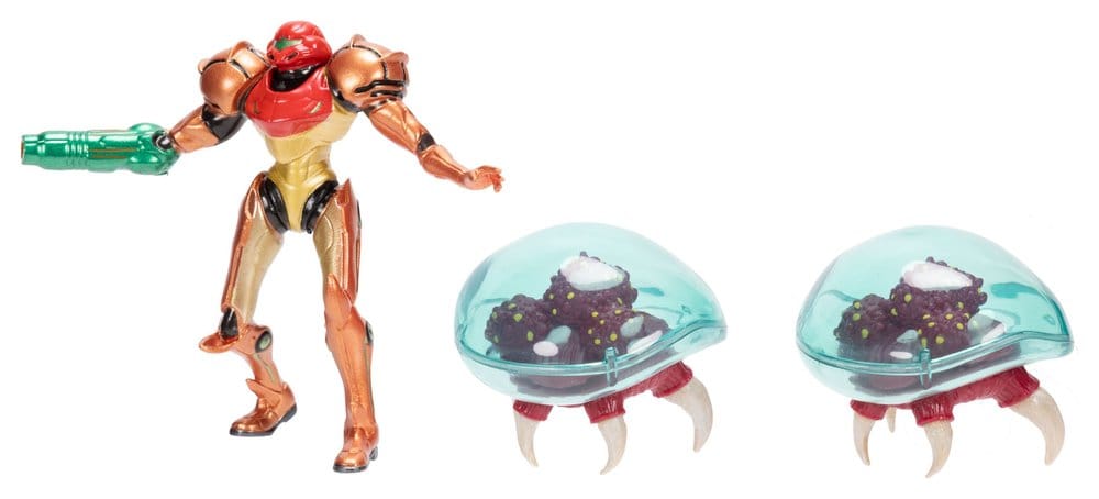 World of Nintendo Metroid Mini Figure 3 Pack Samus Bounty Hunter Jakks Pacific