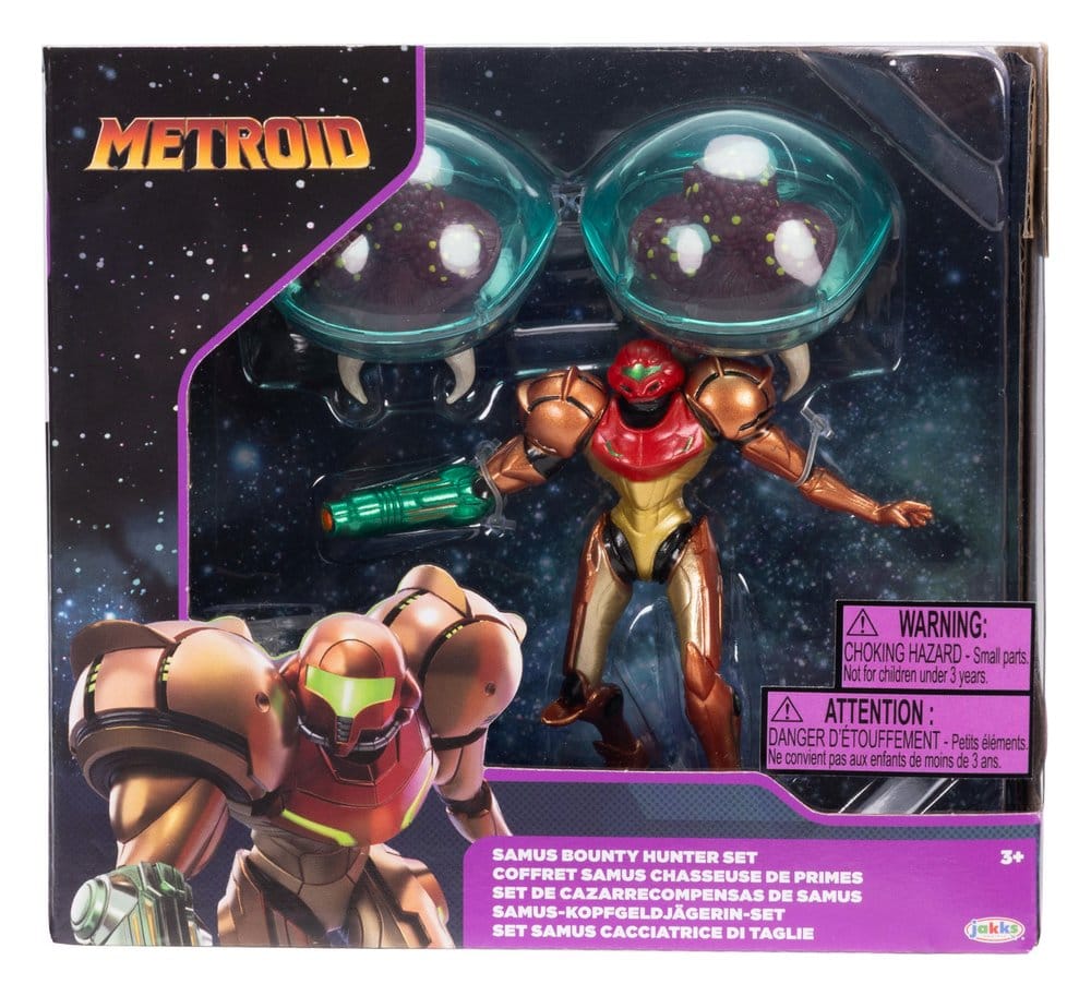 World of Nintendo Metroid Mini Figure 3 Pack Samus Bounty Hunter Jakks Pacific