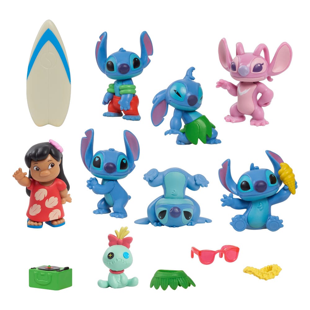 Lilo & Stitch Mini Figure 8 Pack Stitch Deluxe Figure Set Just Play